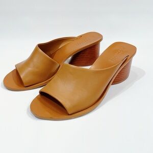 MERCEDES CASTILLO Olga Brown Leather Mules